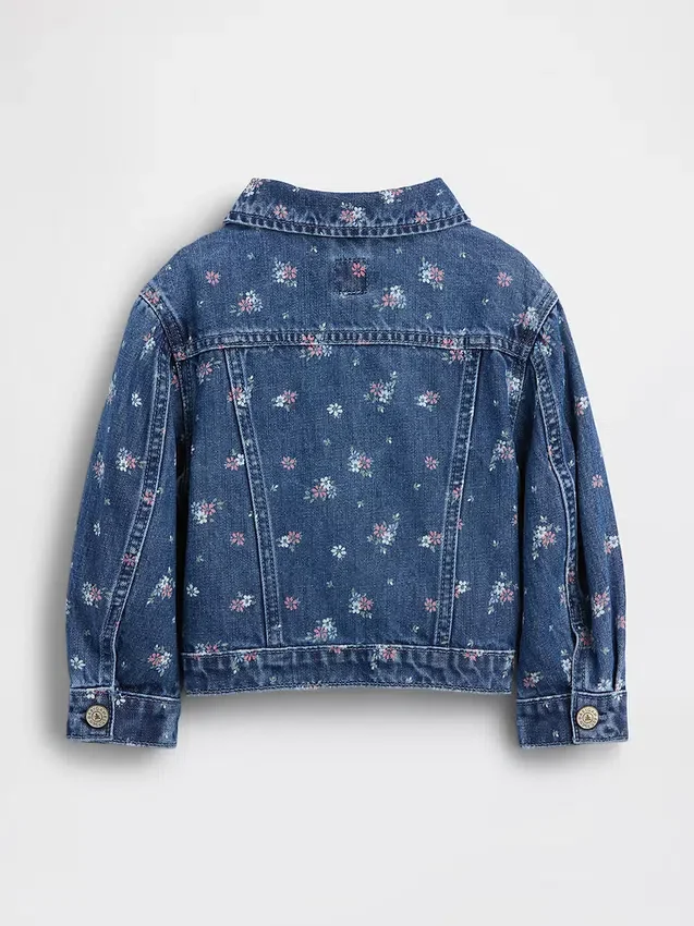 Baby & Kleinkind-Jeansjacke mit Blumenmuster