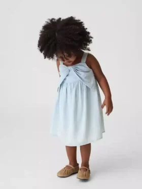 Baby & Kleinkind-Jeanskleid mit Schleife