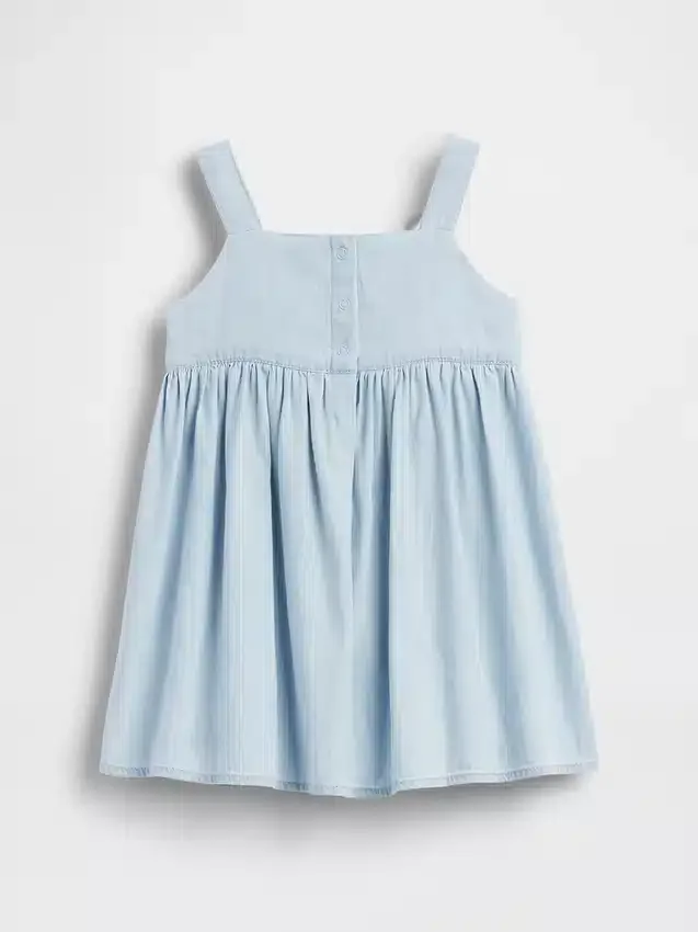 Baby & Kleinkind-Jeanskleid mit Schleife
