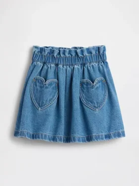 Baby & Kleinkind-Jeansrock mit Herztaschen