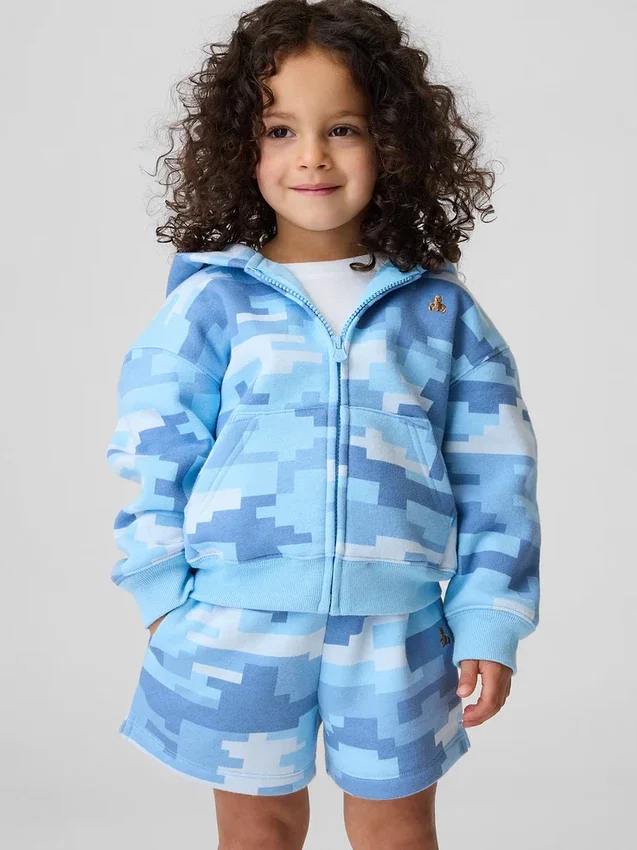 Baby & Kleinkind-Kapuzenpullover mit Reißverschluss „Vintagesoft Camo“