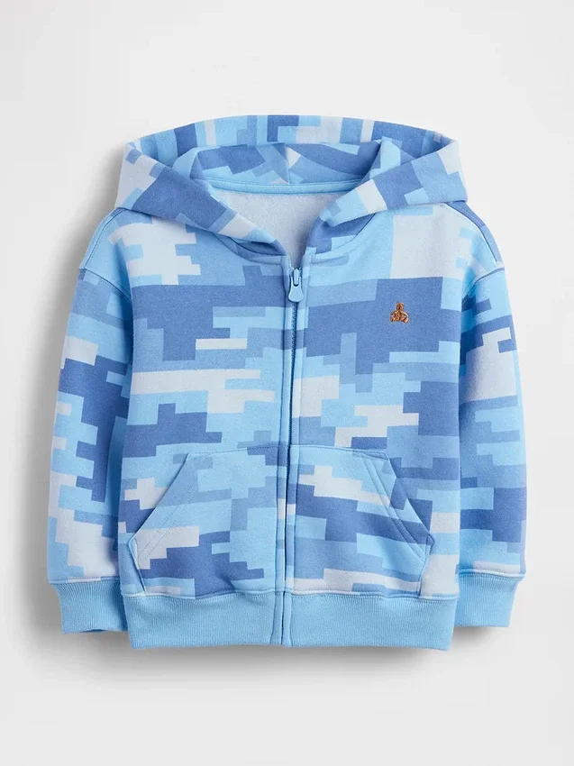 Baby & Kleinkind-Kapuzenpullover mit Reißverschluss „Vintagesoft Camo“