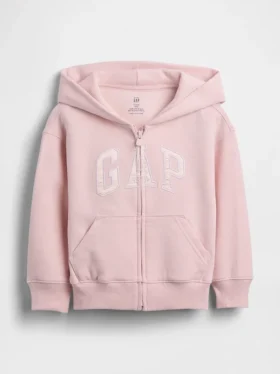 Baby & Kleinkind-Kapuzenpullover „Vintagesoft“ mit Reißverschluss und Logo