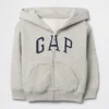 Baby & Kleinkind-Kapuzenpullover „Vintagesoft“ mit Reißverschluss und Logo