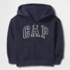 Baby & Kleinkind-Kapuzenpullover „Vintagesoft“ mit Reißverschluss und Logo