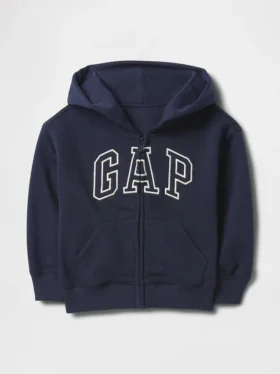 Baby & Kleinkind-Kapuzenpullover „Vintagesoft“ mit Reißverschluss und Logo