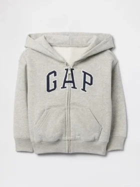 Baby & Kleinkind-Kapuzenpullover „Vintagesoft“ mit Reißverschluss und Logo