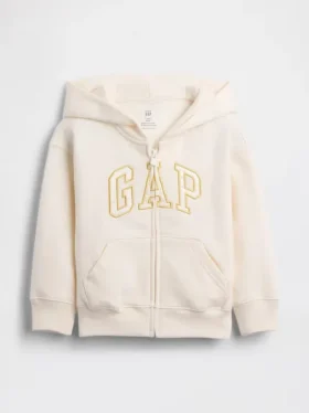 Baby & Kleinkind-Kapuzenpullover „Vintagesoft“ mit Reißverschluss und Logo