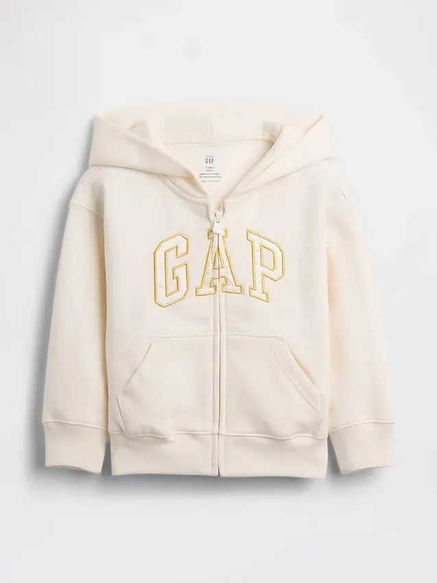 Baby & Kleinkind-Kapuzenpullover „Vintagesoft“ mit Reißverschluss und Logo