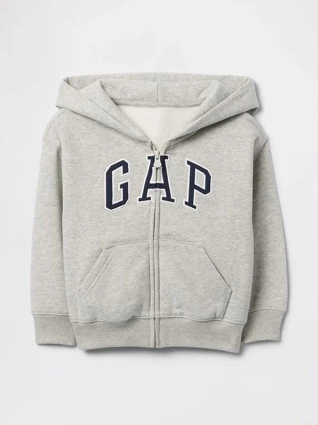 Baby & Kleinkind-Kapuzenpullover „Vintagesoft“ mit Reißverschluss und Logo