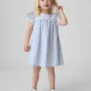 Baby & Kleinkind-Kleid aus Gingham mit Lochstickerei