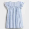 Baby & Kleinkind-Kleid aus Gingham mit Lochstickerei