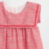 Baby & Kleinkind-Kleid aus Leinen-Baumwolle im Gingham-Muster im Matrosenstil