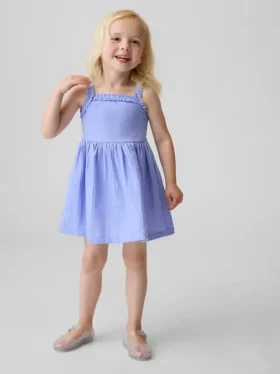 Baby & Kleinkind-Kleid im Schürzenstil aus verschiedenen Materialien