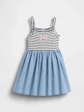 Baby & Kleinkind-Kleid im Schürzenstil aus verschiedenen Materialien