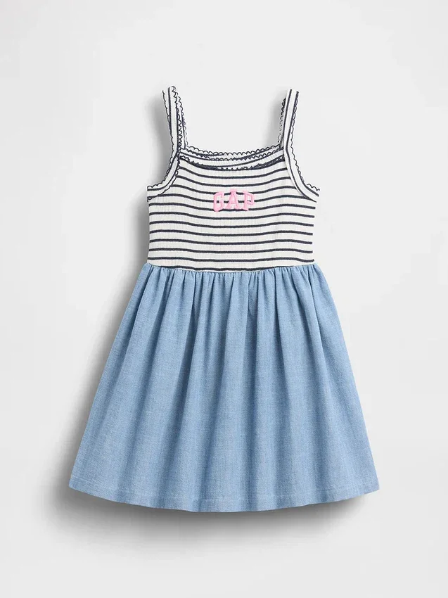Baby & Kleinkind-Kleid im Schürzenstil aus verschiedenen Materialien