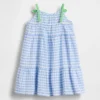 Baby & Kleinkind-Kleid mit Gingham-Muster und Kirschmotiven