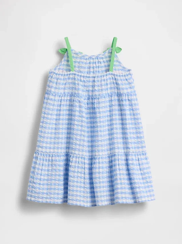Baby & Kleinkind-Kleid mit Gingham-Muster und Kirschmotiven
