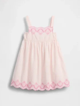 Baby & Kleinkind-Kleid mit Lochstickerei
