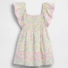 Baby & Kleinkind-Kleid mit Smokarbeit und Flatterärmeln