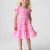 Baby & Kleinkind-Kleid mit Stufenrock und Spitzenbesatz