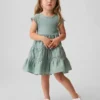Baby & Kleinkind-Kleid mit Stufenrock und Spitzenbesatz