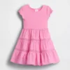 Baby & Kleinkind-Kleid mit Stufenrock und Spitzenbesatz