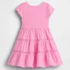 Baby & Kleinkind-Kleid mit Stufenrock und Spitzenbesatz