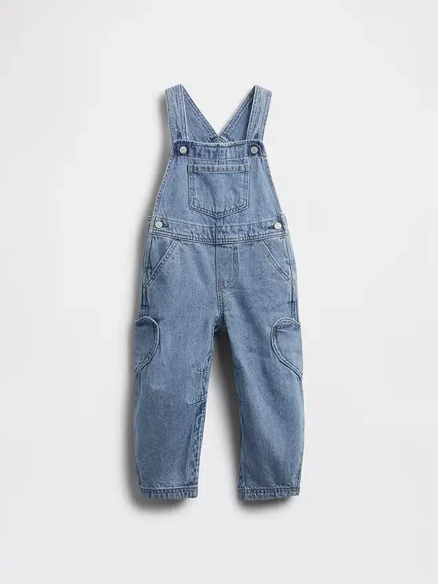 Baby & Kleinkind-Latzhose mit Herz-Tasche und Hufeisen-Design
