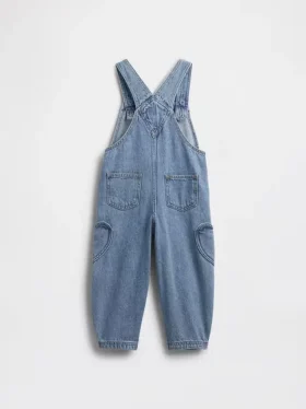 Baby & Kleinkind-Latzhose mit Herz-Tasche und Hufeisen-Design