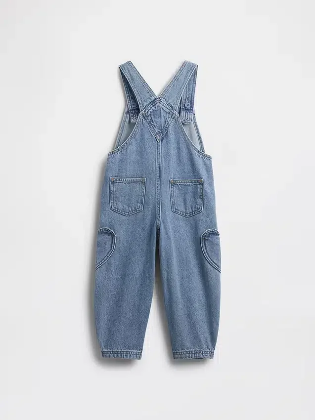 Baby & Kleinkind-Latzhose mit Herz-Tasche und Hufeisen-Design