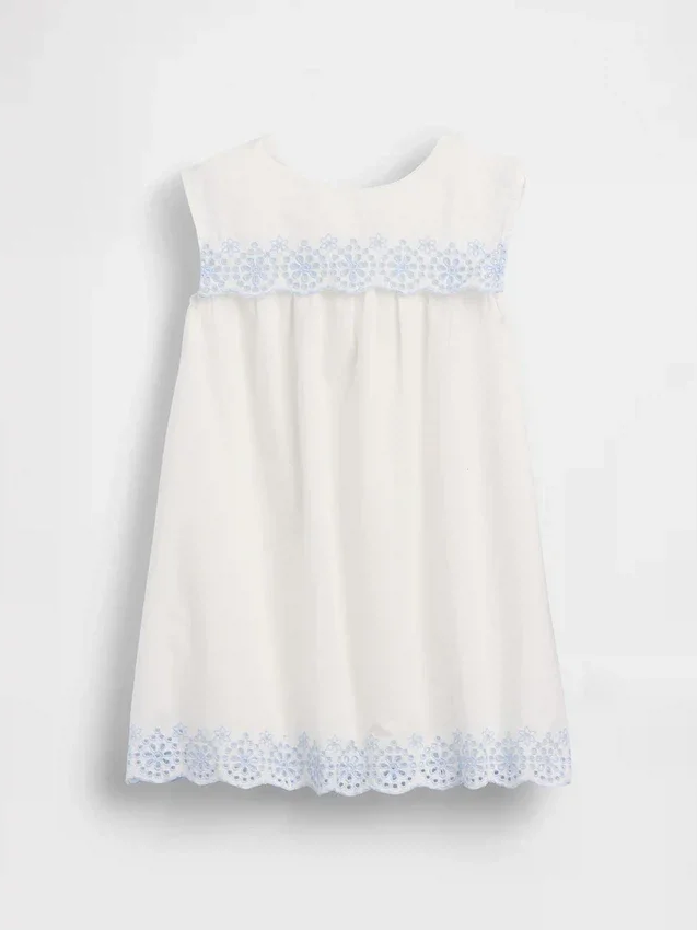 Baby & Kleinkind-Matrosenkleid mit Lochstickerei
