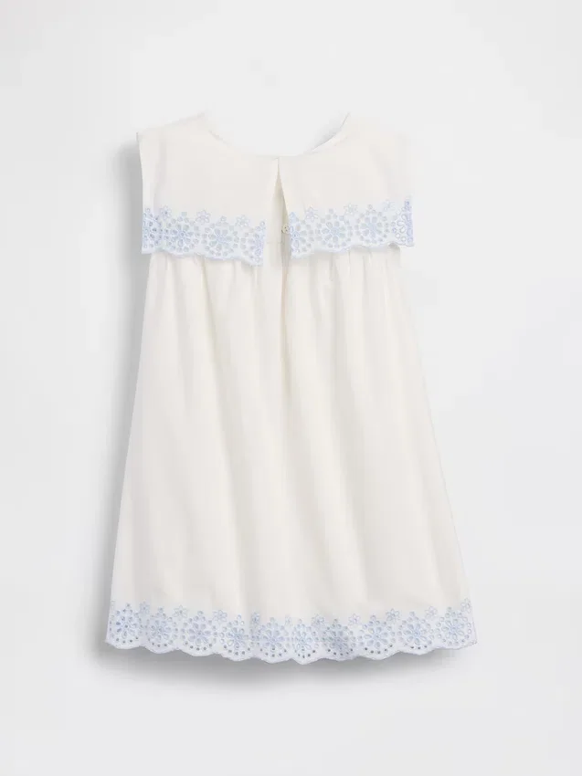 Baby & Kleinkind-Matrosenkleid mit Lochstickerei