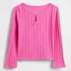 Baby & Kleinkind-Oberteil mit Pointelle-Muster und Schleife