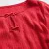 Baby & Kleinkind-Oberteil mit Pointelle-Muster und Schleife