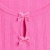 Baby & Kleinkind-Oberteil mit Pointelle-Muster und Schleife