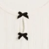 Baby & Kleinkind-Oberteil mit Pointelle-Muster und Schleife