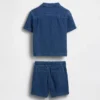 Baby & Kleinkind-Outfit-Set aus Baumwollgaze-Denim