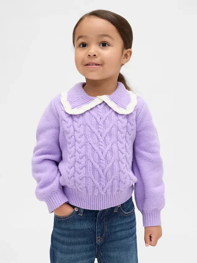 Baby & Kleinkind-Pullover mit Kragen aus CashSoft