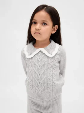 Baby & Kleinkind-Pullover mit Kragen aus CashSoft