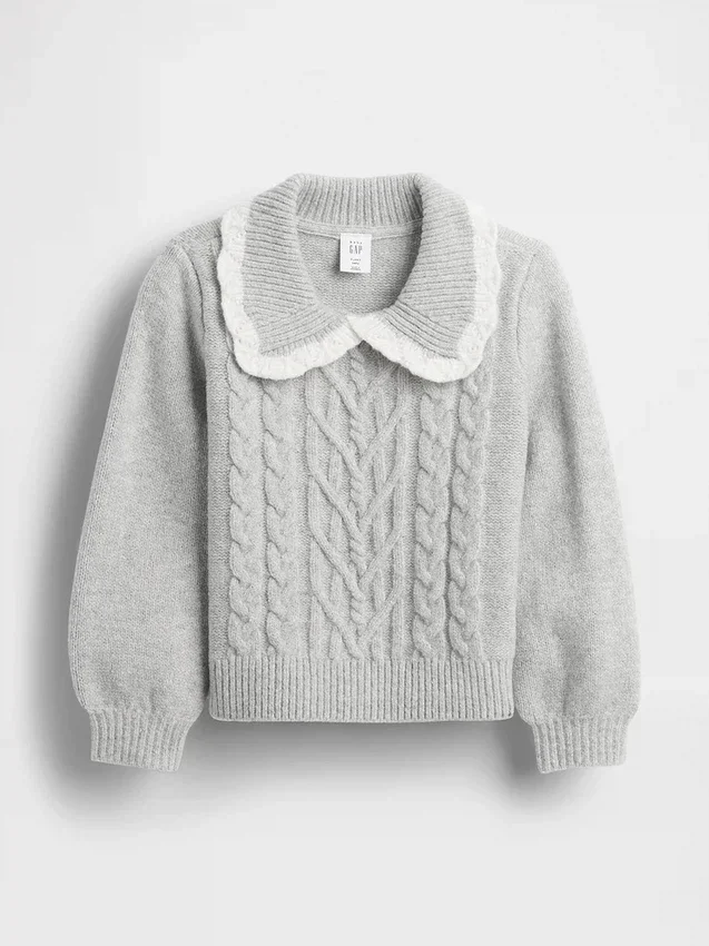 Baby & Kleinkind-Pullover mit Kragen aus CashSoft
