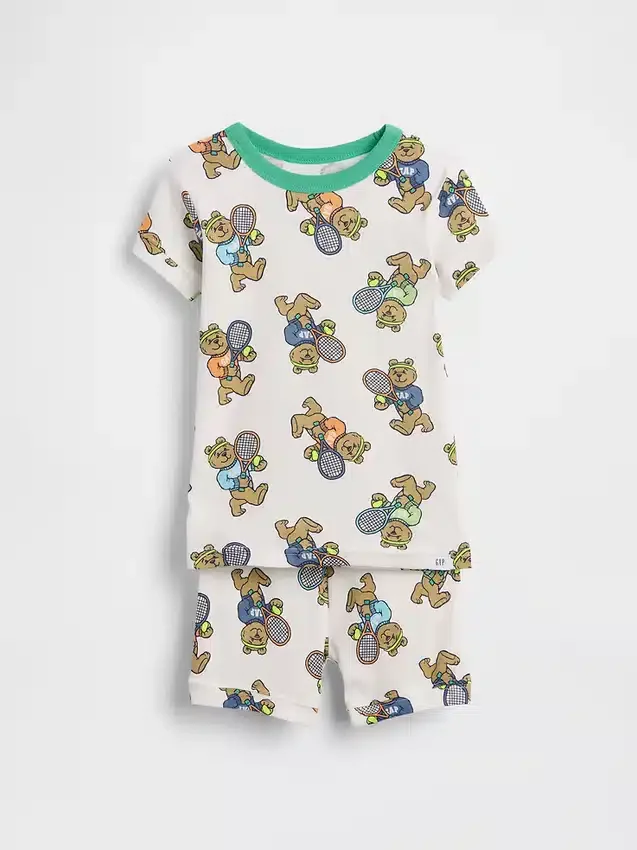 Baby & Kleinkind-Pyjama-Set aus gebürsteter Bio-Baumwolle mit Brannan-Bär-Motiv