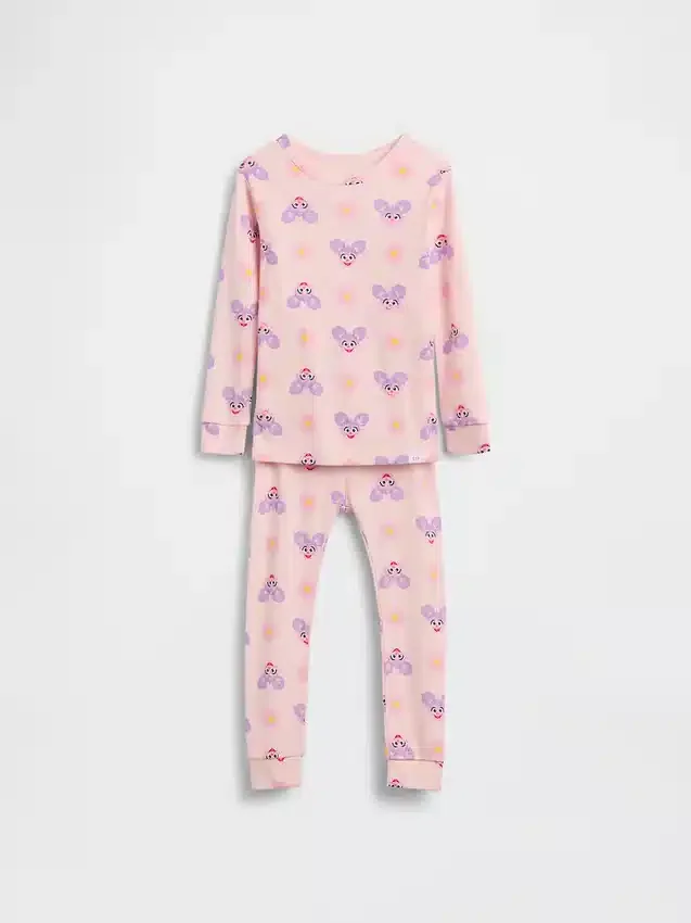 Baby & Kleinkind-Pyjama-Set aus gebürsteter Bio-Baumwolle mit Sesamstraßen-Motiv