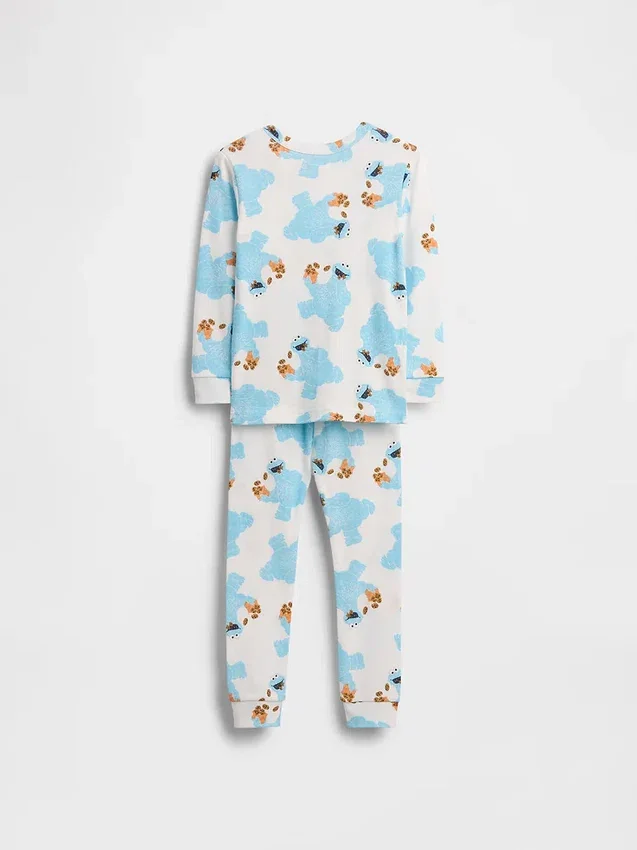 Baby & Kleinkind-Pyjama-Set aus gebürsteter Bio-Baumwolle mit Sesamstraßen-Motiv