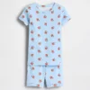 Baby & Kleinkind-Pyjama-Set „Brannan Bear“ aus gebürsteter Bio-Baumwolle in Shorts-Form