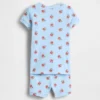 Baby & Kleinkind-Pyjama-Set „Brannan Bear“ aus gebürsteter Bio-Baumwolle in Shorts-Form