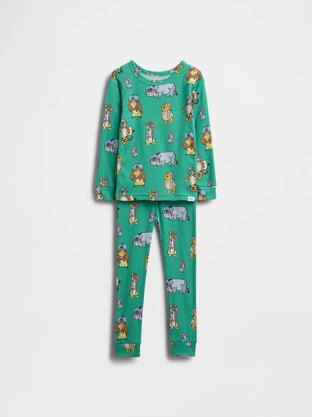 Baby & Kleinkind-Pyjama-Set „Winnie the Pooh“ aus gebürsteter Bio-Baumwolle