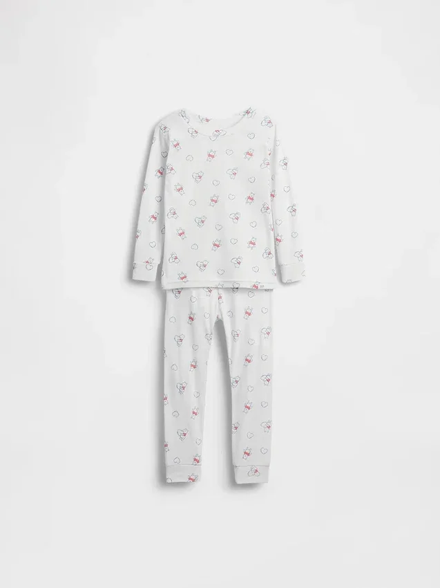 Baby & Kleinkind-Pyjama-Set „Winnie the Pooh“ aus gebürsteter Bio-Baumwolle