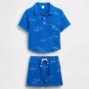 Baby & Kleinkind-Set aus Baumwollgaze mit Poloshirt