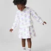 Baby & Kleinkind-Set aus Vintagesoft mit Blumenmuster (Skort-Set)